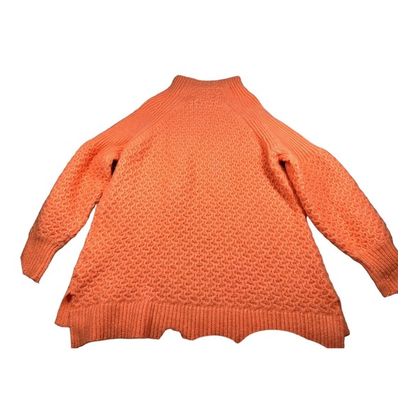 By Anthropologie Bia Mock Neck Tunic Sweater SIZE XL Long Sleeve Orange - Picture 3 of 8